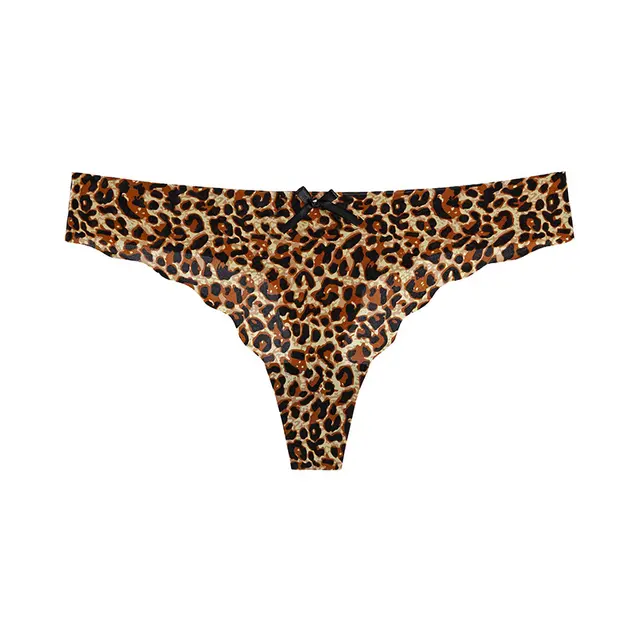 Wavy edge ice silk low rise briefs Leopard - Shop at LoveMi