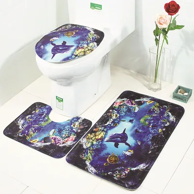 The bathroom toilet mat three piece suit A2 - Shop at LoveMi