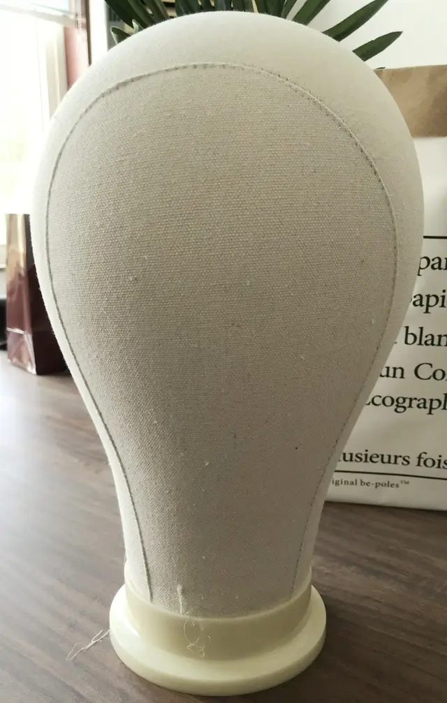 Canvas head mold for finishing wig shape Off White - Shop at LoveMi