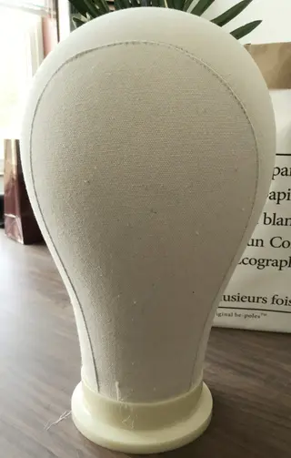 Canvas head mold for finishing wig shape - Off White