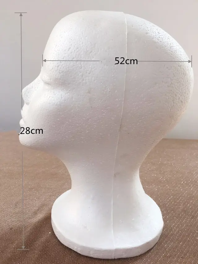 Canvas head mold for finishing wig shape White - Shop at LoveMi
