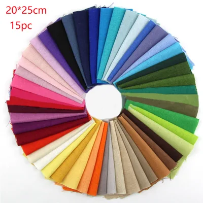 Plain cotton and linen fabric 15Pcs - Shop at LoveMi