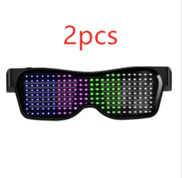 Multicolor Party LED Glasses Dynamic Flashing LED Glasses Four Colors 2Pcs - Shop at LoveMi