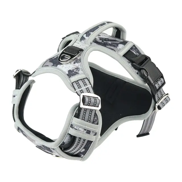 Pet Sports Chest Strap Explosion proof Punch Camouflage Grey - Shop at LoveMi
