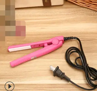 Doll Curling Iron Mini High-temperature Wig Curl Straight Tool - Pink