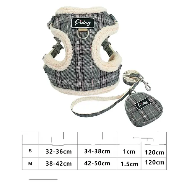Small dog Teddy Chihuahua vest style chest harness Grey - Shop at LoveMi