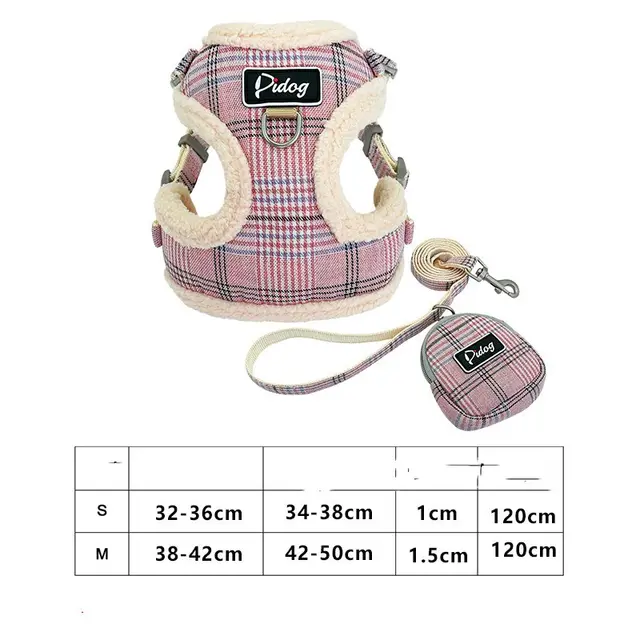 Small dog Teddy Chihuahua vest style chest harness Rose Red - Shop at LoveMi