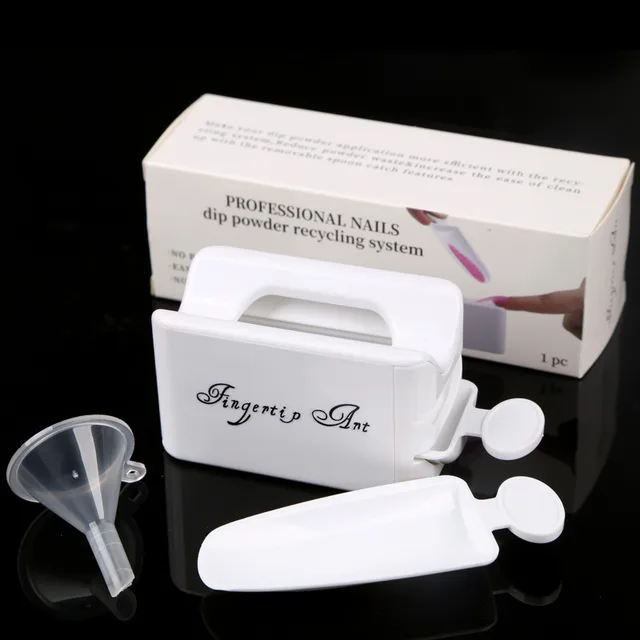 Nail Tools Double French Powder Cartridge Powder Recovery Storage Box White - Shop at LoveMi