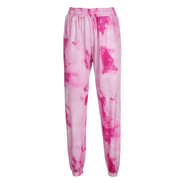 Comfortable Fitness Sweatpants Girly Tie dye Sweatpants Pink - Shop at LoveMi