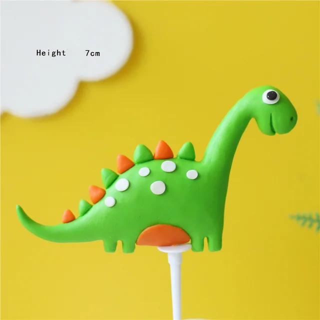 Baking cake decoration pottery dinosaur baby doll Green Original - Shop at LoveMi