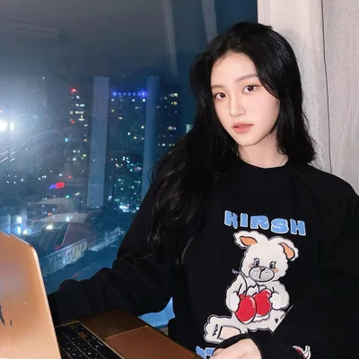 Round Neck Rabbit Three Dimensional Embroidered Loose Cotton Top Women's Sweater Black - Shop at LoveMi