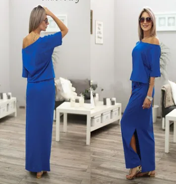 dress new summer dress for the summer women's European and American women's evening dress long skirt burst money Blue - Shop at LoveMi