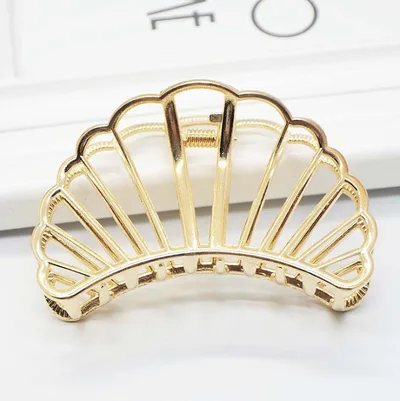 Minimalist wind metal clip hair clip Shell Fan - Shop at LoveMi