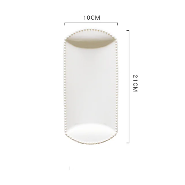 Ceramic breakfast plate White Oval - Shop at LoveMi