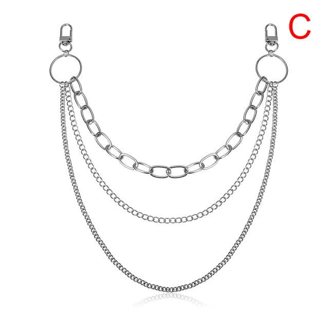 Tassel geometric waist chain Silver - Shop at LoveMi