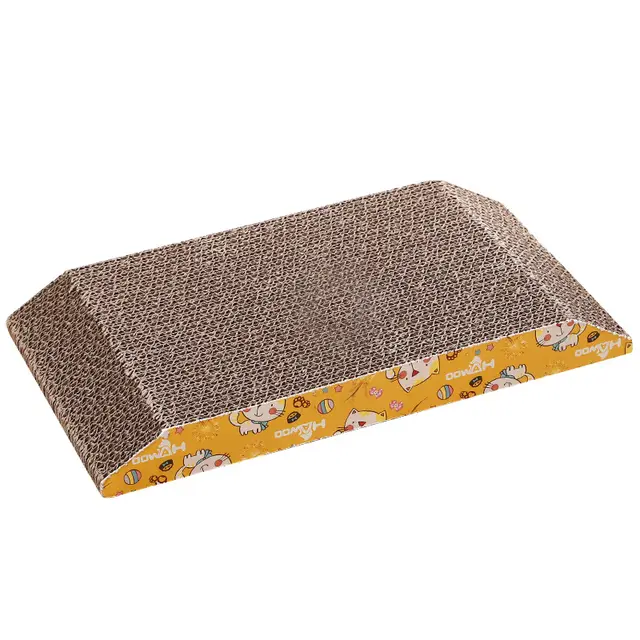 Trapezoidal corrugated cat scratching board Earth Brown - Shop at LoveMi