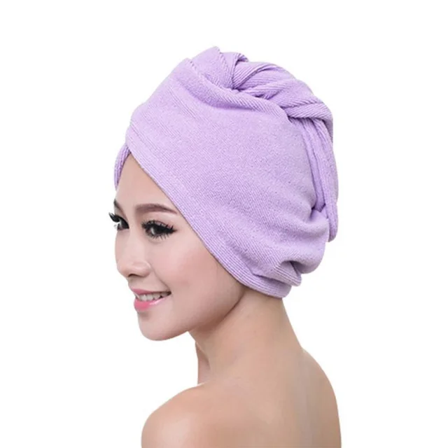 Double sided Coral Velvet Dry Hair Band Purple - Shop at LoveMi