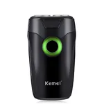 Kemei 202A Double Rotary Cutter Head Rechargeable Electric Shaver Automatic Grinding Shaver Razor Men's Face Care - Eu Plug