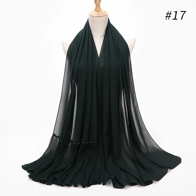 Pearl Chiffon Ethnic Scarf 17Color - Shop at LoveMi