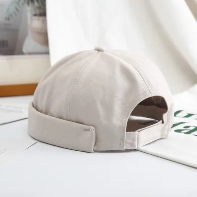 Hip hop melon skin light board hat Light Beige - Shop at LoveMi