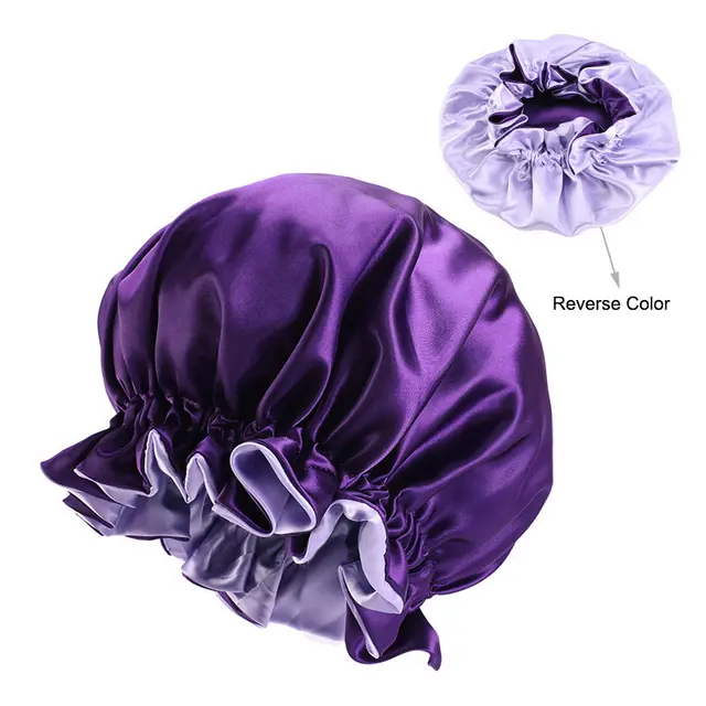 Double color lace night hat Purple - Shop at LoveMi