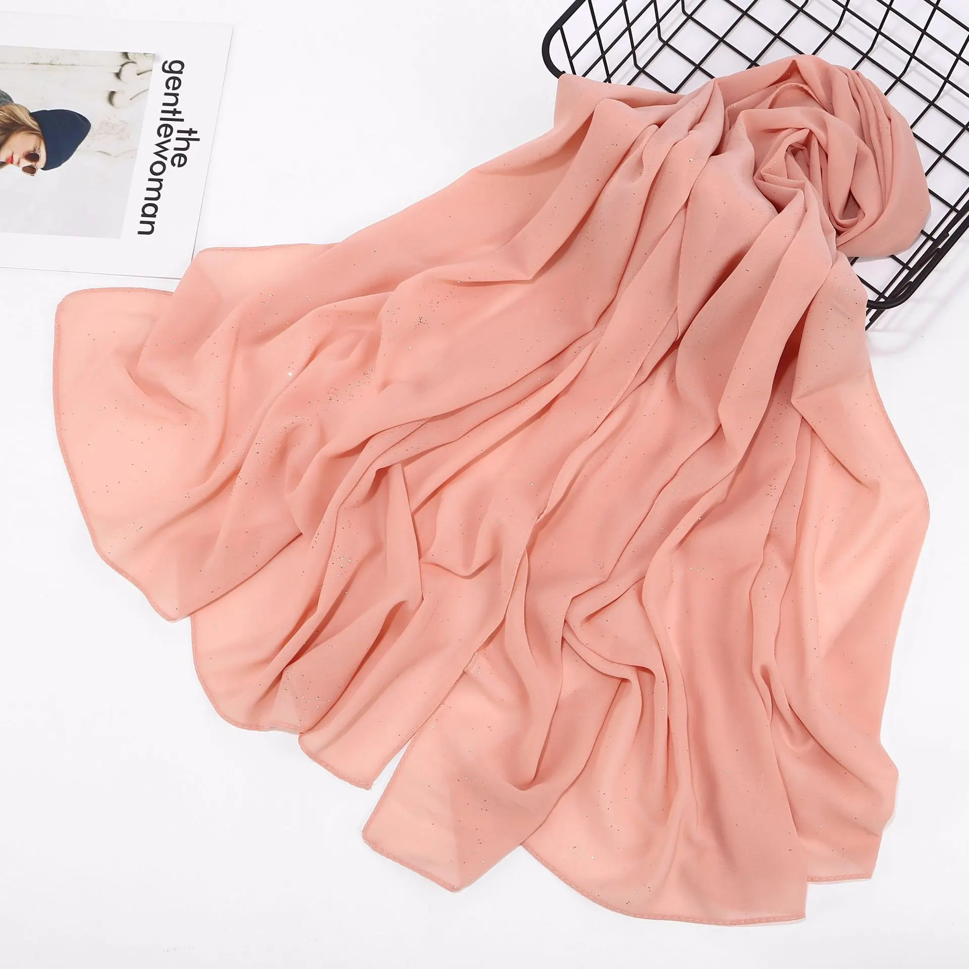 Sequined Pearl Chiffon Turban - 17Color