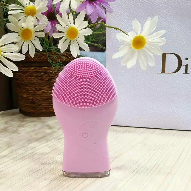 Waterproof silicone facial cleanser factory straight Pink English - Shop at LoveMi