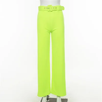 Cover hip slim fashion straight wide leg pants Yellow - Shop at LoveMi
