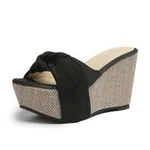 Bow tie sandals - Black