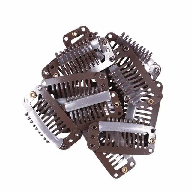 Stainless steel wig clip Brown - Shop at LoveMi