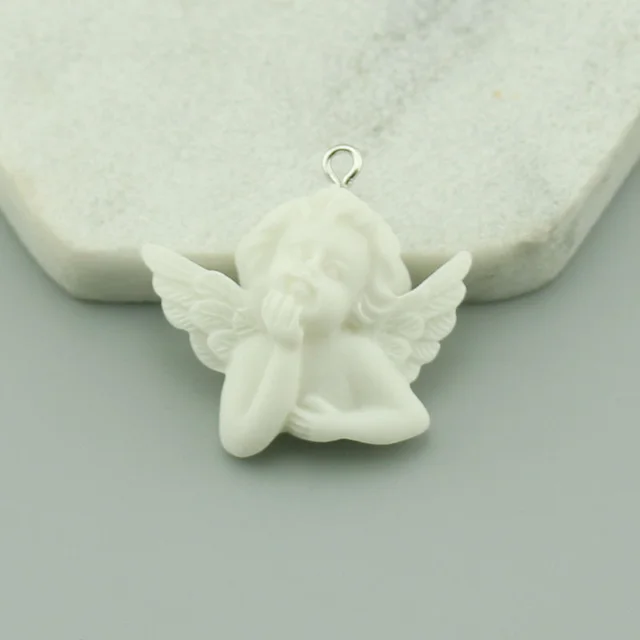 Angel Doll Earrings White Circle5 - Shop at LoveMi