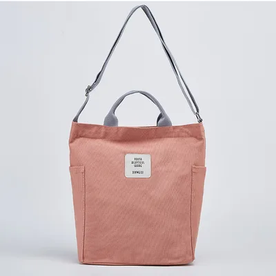 Canvas bag casual messenger bag Pink - Shop at LoveMi