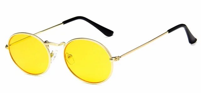 New trend retro sunglasses Gold Yellow - Shop at LoveMi