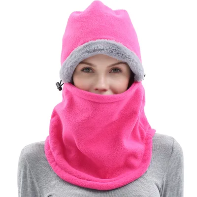 Thermal mask fleece riding cap Rose Red - Shop at LoveMi