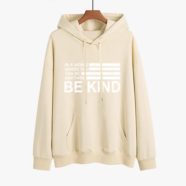 Women's Hooded Plus Fleece Sweater Apricot - Shop at LoveMi