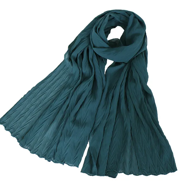 Fashion leaf crumpled solid color female headscarf 7 Style - Shop at LoveMi