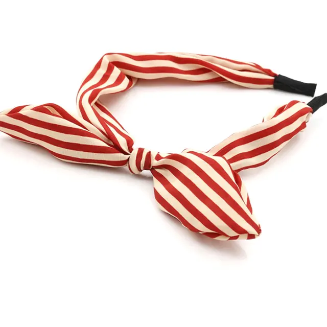 Polka dot hairpin headband ears Red Stripes - Shop at LoveMi