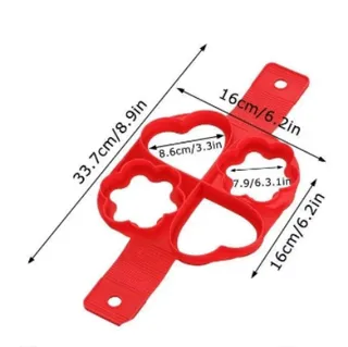 Silicone Non Stick Fantastic Egg Pancake Maker Ring Kitchen Baking Omelet Molds Flip Cooker Egg Ring Mold - Love And Flowers