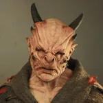 Halloween scary horns warcraft mask - Skin Color - View 1