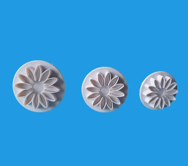 Sugarcraft Fondant Cutter Plastic Cake Mold 3Pc Sun Flower - Shop at LoveMi