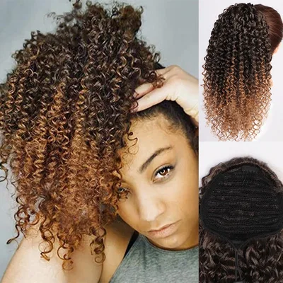 European and American wig chemical fiber fluffy ponytail 1B30 - Shop at LoveMi