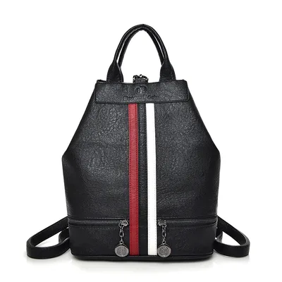 Women's All Match Soft Leather Cowhide Backpack Black - Shop at LoveMi