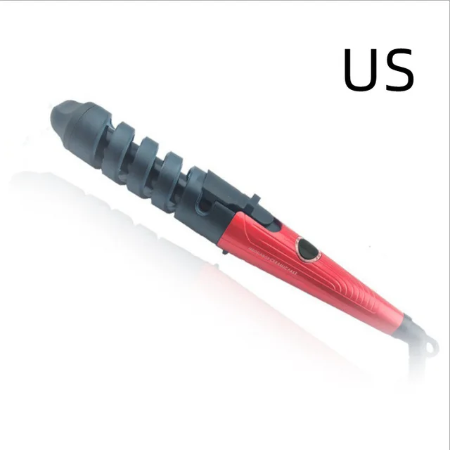 Professional hair curler roller magic spiral curling iron Red - Shop at LoveMi