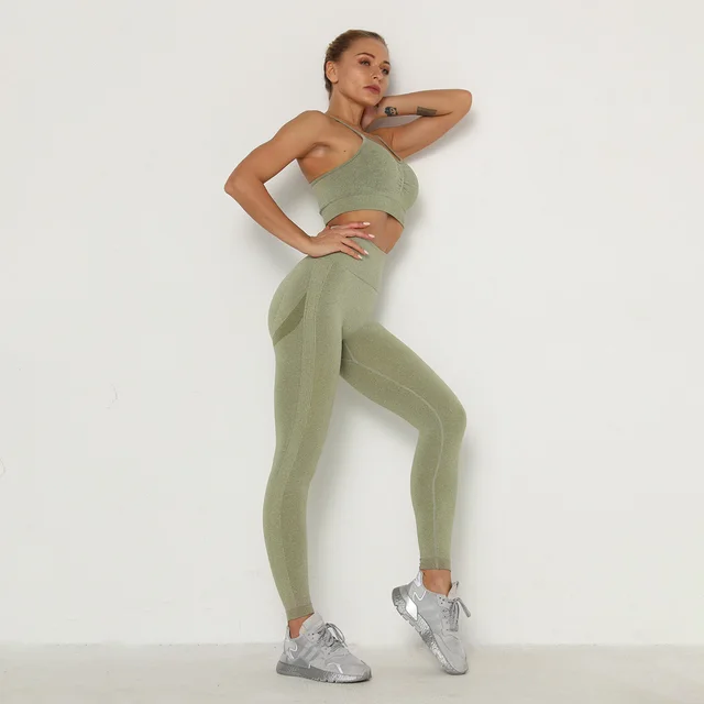 Peach hip lifting Yoga Pants Army Green - Shop at LoveMi