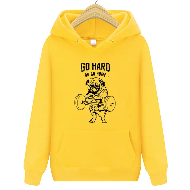 Dog print plus velvet sweatshirt Yellow - Shop at LoveMi