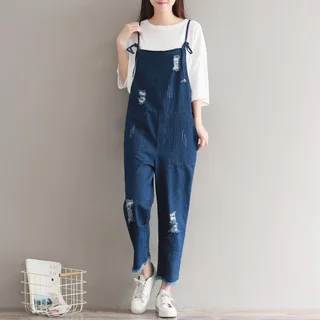 rand Jeans Women Jumpsuit Denim Romper Overalls - M1