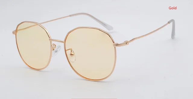 Anti Blue Light Fashionable Eye Protection Glasses Gold - Shop at LoveMi
