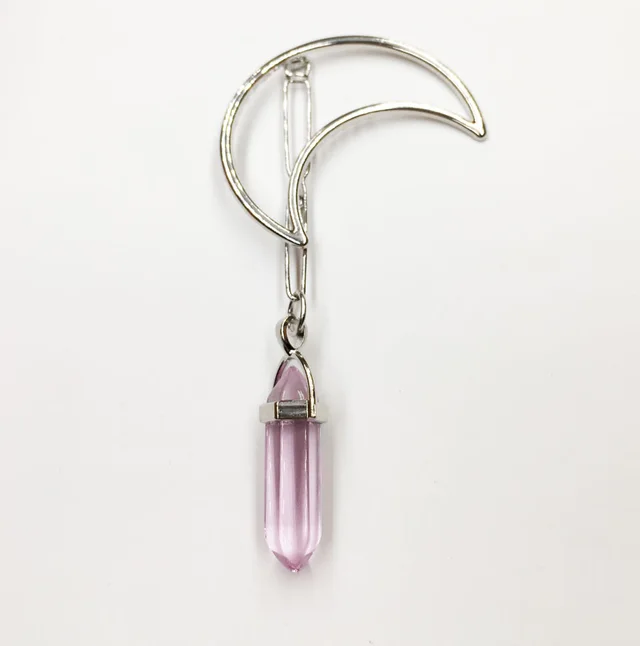 Moon hexagonal hairpin Pink - Shop at LoveMi