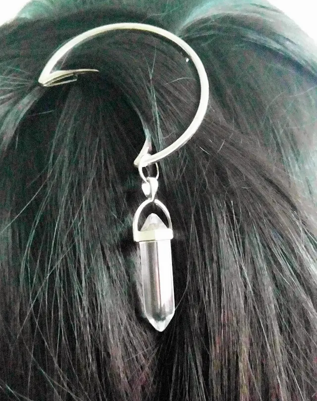 Moon hexagonal hairpin Transparent - Shop at LoveMi