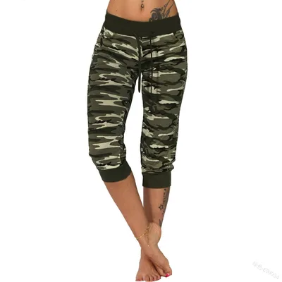 Yoga Camouflage 7 Minute Cut Ankle Pants Army Green - Shop at LoveMi